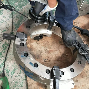 Oce-325 Portable <b>Split</b> Frame Pipe Cutting Beveling <b>Machine</b> On-site Pneumatic Driven Clamshell Cutter - Product Image 4