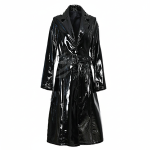 Abrigo de cuero de diseño único hecho en Pakistán abrigo de cuero de mujer transpirable duradero superventas para venta en línea - Product Image 1