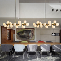 JYLIGHTING – lustre moderne en forme de boule ronde en verre, luminaire décoratif d'intérieur