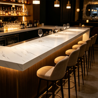 Planche de comptoir en pierre artificielle sans joint Monerte, panneau en acrylique imperméable, surface solide, grande planche de comptoir de cuisine