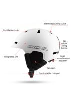 Casque de ski intégré double usage le plus vendu avec conception respirante, 7 aérations et ajustement réglable pour les sports d'hiver sécurisés