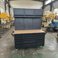 Gabinete de Herramientas de Acero Inoxidable de Alta Resistencia de 72 Pulgadas, Banco de Trabajo Ignífugo Antideformación para Taller o Garaje con Cajones de Almacenamiento