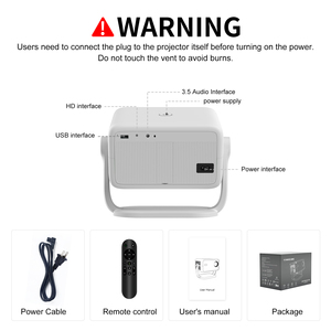 Magcubic 650ANSI L018 Projecteur Portable Natif 4K 1080P Mise au Point Automatique Correction de Trapèze BT5.2 WIFI6 Cinéma Maison 360° - Product Image 5