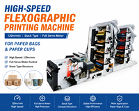Máquina de Impresión Flexográfica Automática de Alta Velocidad y Servomotor Completo, Tipo Torre, 120m/min, para Bolsas y Vasos de Papel