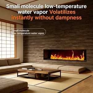 <span class=keywords><strong>Cheminée</strong></span> 3D intelligente à atomisation avec fonction humidificateur, télécommande, minuterie, hauteur de flamme réglable, luminosité réglable pour la maison et le commerce - Product Image 3
