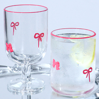 Verre à jus et à boissons froides en verre, style nordique créatif, motif floral, couleur personnalisable, pour salle à manger et maison