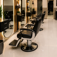 Aménagement de l'intérieur d'un salon de beauté moderne, station de coiffure, réception, mobilier de salon