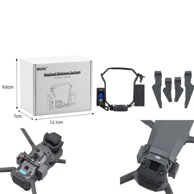 Airdrop System for DJI Mavic 3, Fishing Drone with Bait Transport Release Drop Payload Dropping for DJI Mavic 3 Accessories
