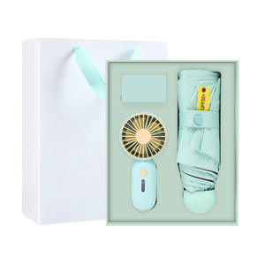 Hete zomer bruiloft souvenirs promotie cadeau aangepaste bedrijfslogo mini handventilator paraplu cadeauset voor gasten verjaardagsfeest cadeau - Product Image 3