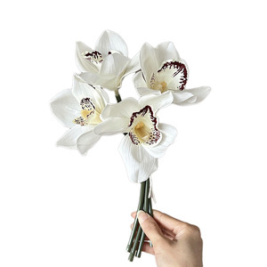 Ramo de Orquídeas Mariposa con Textura Realista, Ideal para Usar como Accesorio de Fotografía para Bodas, Festivales o Familiares - Product Image 5