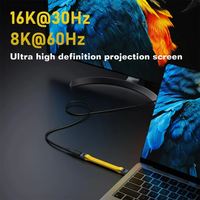 Kabel USB4 2.0 Tipe C 80Gbps PD 240W 8K 60Hz Video Pendek Male to Male untuk Komputer HDTV Laptop