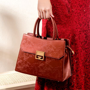 Borsa Vintage Casual rossa da donna borsa da sposa da donna di mezza età con fodera in poliestere <span class=keywords><strong>regalo</strong></span> di <span class=keywords><strong>compleanno</strong></span> per <span class=keywords><strong>suocera</strong></span> Senior Sense - Product Image 4