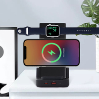 Base de carga con batería externa PD65W de 10000mAh, combinada con carga inalámbrica magnética para teléfono móvil y reloj, multifunción.