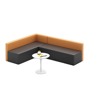 Mesa <span class=keywords><strong>de</strong></span> centro y sofá <span class=keywords><strong>de</strong></span> banco largo <span class=keywords><strong>de</strong></span> forma irregular para sala <span class=keywords><strong>de</strong></span> recepción, área <span class=keywords><strong>de</strong></span> descanso, oficina <span class=keywords><strong>de</strong></span> ventas y reuniones con clientes - Product Image 5