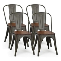 Chaise de Jardin Style Industriel Vintage Rétro Restaurant Café Métal Silla Bistro Tolix Chaises de Salle à Manger