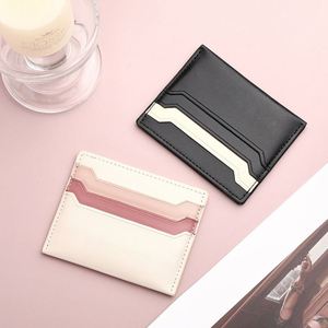 X49 2026 New Design Custom Logo Pu Leather <b>Card</b> <b>Holder</b> Coin Purse Slim Luxury <b>Ladies</b> Purse Wallet Cardholder Clip for Women - Product Image 4