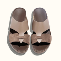 Sandales pour hommes SHIKOL, style Dubaï, en cuir véritable, fabriquées à la main, élégance minimaliste, confort, formelles, arabes, Ramadan