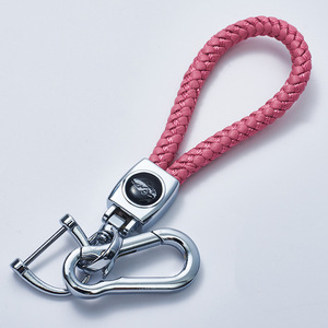 Car Keychain <b>Pink</b> <b>Braided</b> Rope Zinc Alloy Creative Design For Home Use - Product Image 1