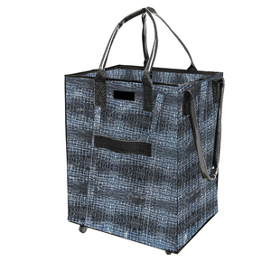 Custom riutilizzabili in PP Rolling Tote <span class=keywords><strong>Shopping</strong></span> <span class=keywords><strong>Bag</strong></span> Waterproof Trolley borsa <span class=keywords><strong>uomo</strong></span> donna con chiusura a cerniera Logo personalizzabile - Product Image 2