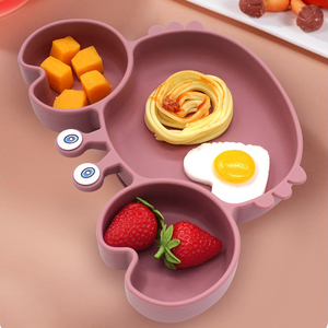 Vaisselle pour enfants en forme de gourde à motif animal, anti-fuite, en silicone, sans BPA, multifonctionnelle, très vendue - Product Image 4