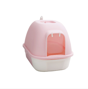 Grande litière pour chat entièrement fermée et portable <span class=keywords><strong>avec</strong></span> fonction de nettoyage facile, pelle <span class=keywords><strong>à</strong></span> litière intégrée, en <span class=keywords><strong>plastique</strong></span> et <span class=keywords><strong>avec</strong></span> <span class=keywords><strong>couvercle</strong></span> - Product Image 2