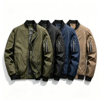 Blouson Bomber Décontracté Homme en Patchwork Respirant Coupe-Vent à Col Montant avec Fermeture Éclair Style Streetwear Vente en Gros Service OEM