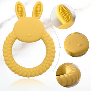 X-BT005 Brosse à dents en silicone pour nouveau-né non toxique, jouet <span class=keywords><strong>de</strong></span> <span class=keywords><strong>dentition</strong></span> pour lapin, ensemble <span class=keywords><strong>de</strong></span> jouets <span class=keywords><strong>de</strong></span> <span class=keywords><strong>dentition</strong></span> pour bébés, anneaux <span class=keywords><strong>de</strong></span> <span class=keywords><strong>dentition</strong></span> pour nourrissons - Product Image 6