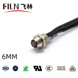 6Mm Không Thấm Nước IP67 LED Kim Loại Cảnh Báo Chỉ Số Ánh Sáng Đèn Tín Hiệu Thí điểm + Dây 3V 5V 6V 12V 24V 110V 220V Màu Đỏ Vàng Màu Xanh - Product Image 5