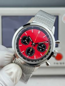 Montres mécaniques tendance et très vendues avec plusieurs fonctions, cadran rouge, fonction chronographe - Product Image 4