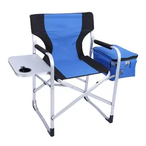 新款户外折叠铝框和冷却器袋Bule项目YG-098导演椅带边桌