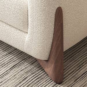 Conjunto de muebles modernos para sala de estar, sala de estar suave, moderno, minimalista, en forma de <span class=keywords><strong>L</strong></span>, seccional, de tela de lino blanca, sofá Modular - Product Image 6