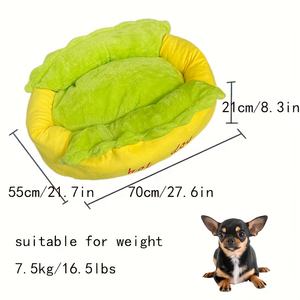 Cama para Mascotas Súper Linda, Cama para Mascotas con Forma de Hamburguesa y Perrito Caliente, Apta para Todas las Estaciones, Desmontable y Fácil de Limpiar - Product Image 4