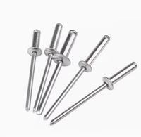 Rivets aveugles à tête fraisée à extrémité ouverte, prix usine, DIN7337, en aluminium et acier