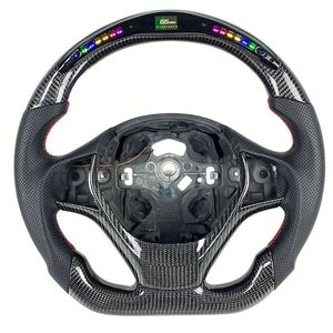 Accesorios Interiores para Automóviles Personalizados, Volante de Fibra de Carbono LED para <span class=keywords><strong>BMW</strong></span> F30 F32 F10 F20 F07 F01 E46 E60 E90 M3 M4 M5 <span class=keywords><strong>M7</strong></span> - Product Image 1