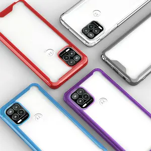 Anti Fall Cell Phone Accessories Clear Acrylic Frame TPU Phone Case for Moto G Stylus 5G 2021