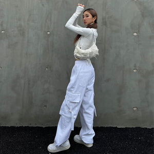 New Arrival Comfy Cotton Woman <strong>Pants</strong> Street Wear <strong>Jog</strong> <strong>Pant</strong> Loose Trousers Causal Women <strong>Cargo</strong> <strong>Pants</strong> - Product Image 6