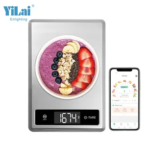 Hochwertige kleine 5 kg 10 kg 20 kg digitale Gemüse Wiegen Bluetooth Smart Home Küchen waage Edelstahl Küchen waage