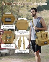 Sac à déjeuner tactique personnalisé, double compartiment extensible, isotherme, souple, pour adultes, pour le travail, sac isotherme, sac à déjeuner pour pique-nique en plein air