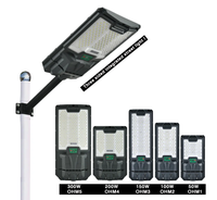 100W 200W 300W 400W 500W Lampadaire solaire intégré étanche Lumière de sécurité solaire éclairage extérieur avec poteau