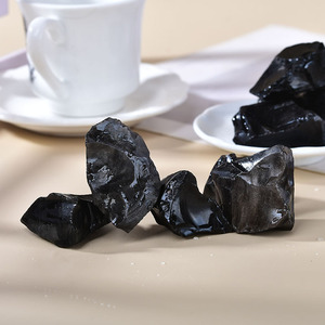 All'ingrosso Kindfull Black Obsidian pietre grezze di cristallo curativo naturale pietra grezza alla rinfusa 1kg MOQ per la decorazione di intaglio - Product Image 6