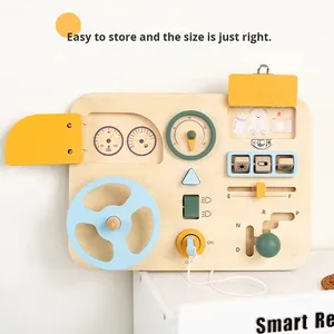 Caja Ocupada <span class=keywords><strong>de</strong></span> <span class=keywords><strong>Madera</strong></span> Inspirada en Montessori, Juguete Educativo <span class=keywords><strong>para</strong></span> Bebé, Mejora las Habilidades Motoras Finas, Volante <span class=keywords><strong>de</strong></span> Coche <span class=keywords><strong>para</strong></span> 1-3 Años <span class=keywords><strong>de</strong></span> Edad - Product Image 6