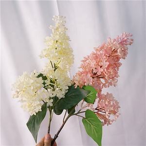 2 teste PVC vero tocco artificiale <span class=keywords><strong>viola</strong></span> blu <span class=keywords><strong>fiori</strong></span> bianchi <span class=keywords><strong>lilla</strong></span> per il centro del tavolo decorazione per la casa della festa di nozze - Product Image 5