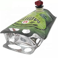 Sac de grande capacité avec bec verseur pour emballage d'huile d'olive, pochette/sac à bec verseur en aluminium Vitop pour vin ou liquides, à fond stable