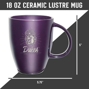 Mug en céramique Rico Industries NCAA 18 oz, gravé au laser, résistant, avec le logo de Duke et James Madison - Café/Thé - Product Image 6