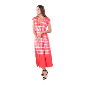 Vestido Largo de Verano 2025, sin Tirantes, con Hombros Descubiertos, Tie Dye, Elegante, Bordado, Casual, para Mujer - Product Image 1