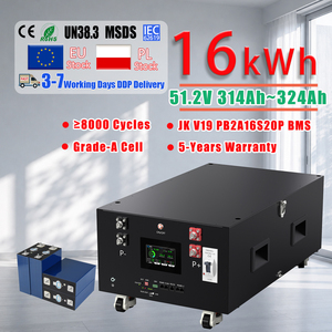EU Stock Poland Stock 16s <b>48v</b> 51.2V 314Ah Stacked <b>Battery</b> Pack 16kwh with JK V19 BMS and 4.3 Inch Screen for Home Energy System - Product Image 1