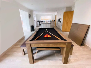 Trong Nhà Billird Trò Chơi Đa Chức Năng 7ft Thiết Kế Gỗ 3-Trong-1 Hồ Bơi Trong Nhà Bàn Bida Ăn Top-Với Đầy Đủ Phụ Kiện - Product Image 5