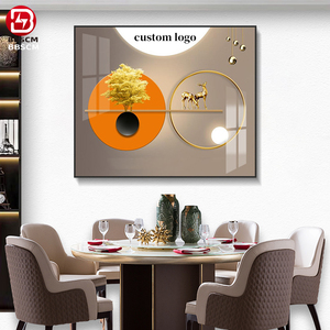 Nouvelle Décoration de Restaurant Moderne 2025 – Tableaux sur Toile de Luxe Encadrés, <span class=keywords><strong>Art</strong></span> Mural en Porcelaine avec Horloge - Product Image 2