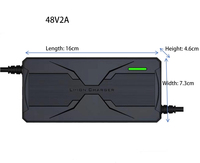 Chargeur 48V sortie 54.6V2A 110V pour batterie LiFePO4/NMC pour scooter électrique/vélo électrique - Sortie d'usine