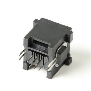 Prise téléphonique RJ11 6P6C 6P4C à port unique 180 degrés verticale deux côtés pieds en fer six noyaux tête en cristal prise femelle <span class=keywords><strong>RJ45</strong></span> - Product Image 3